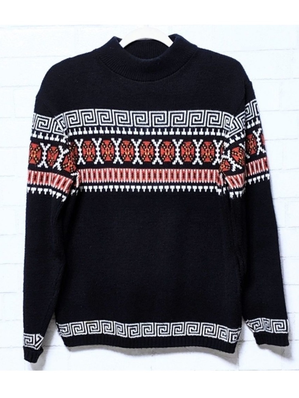 VINTAGE Jersild Basketball Mock Neck Sweater M